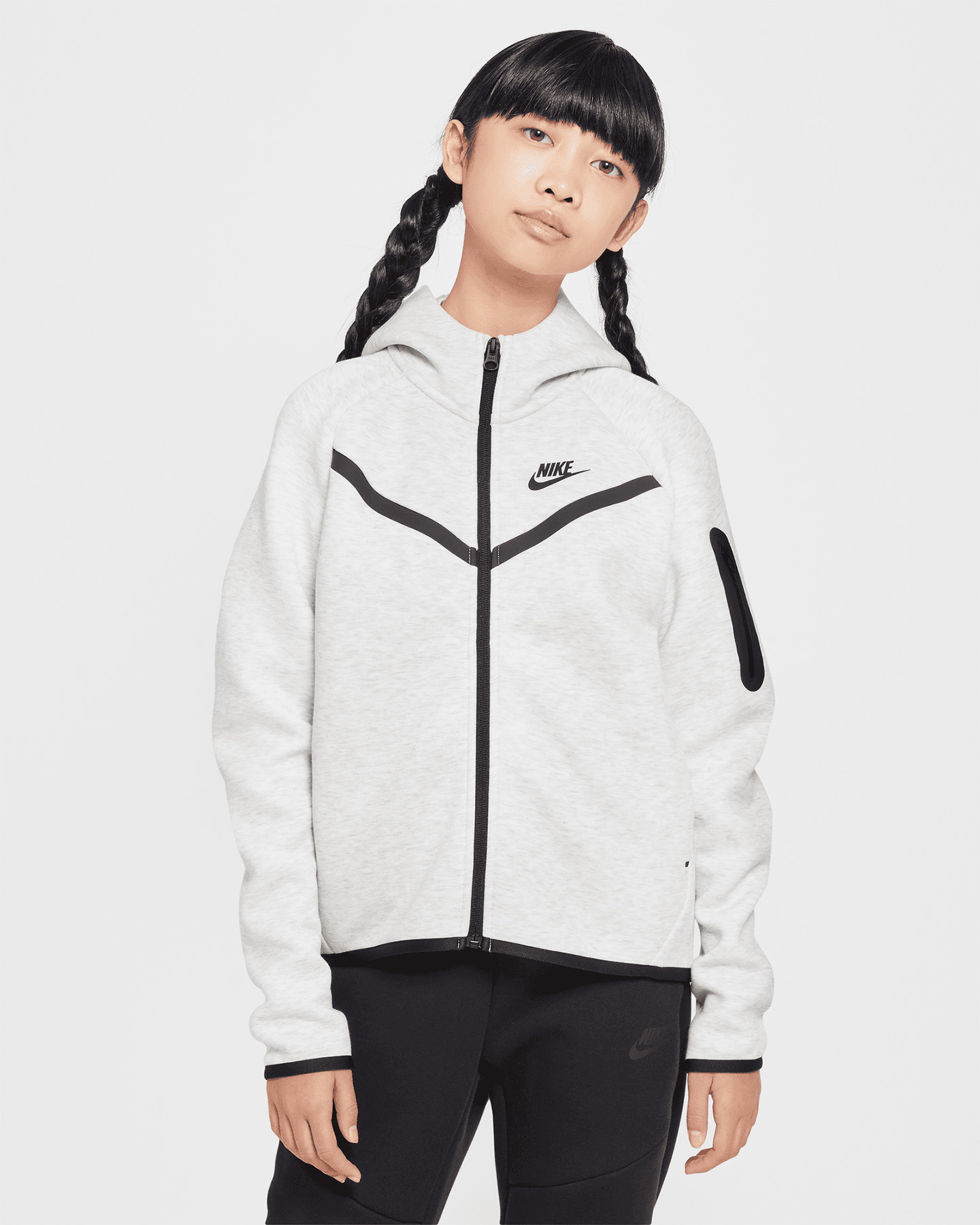 Felpa NIKE TECH FLEECE JR - Grigio - 0 | Cisalfa Sport