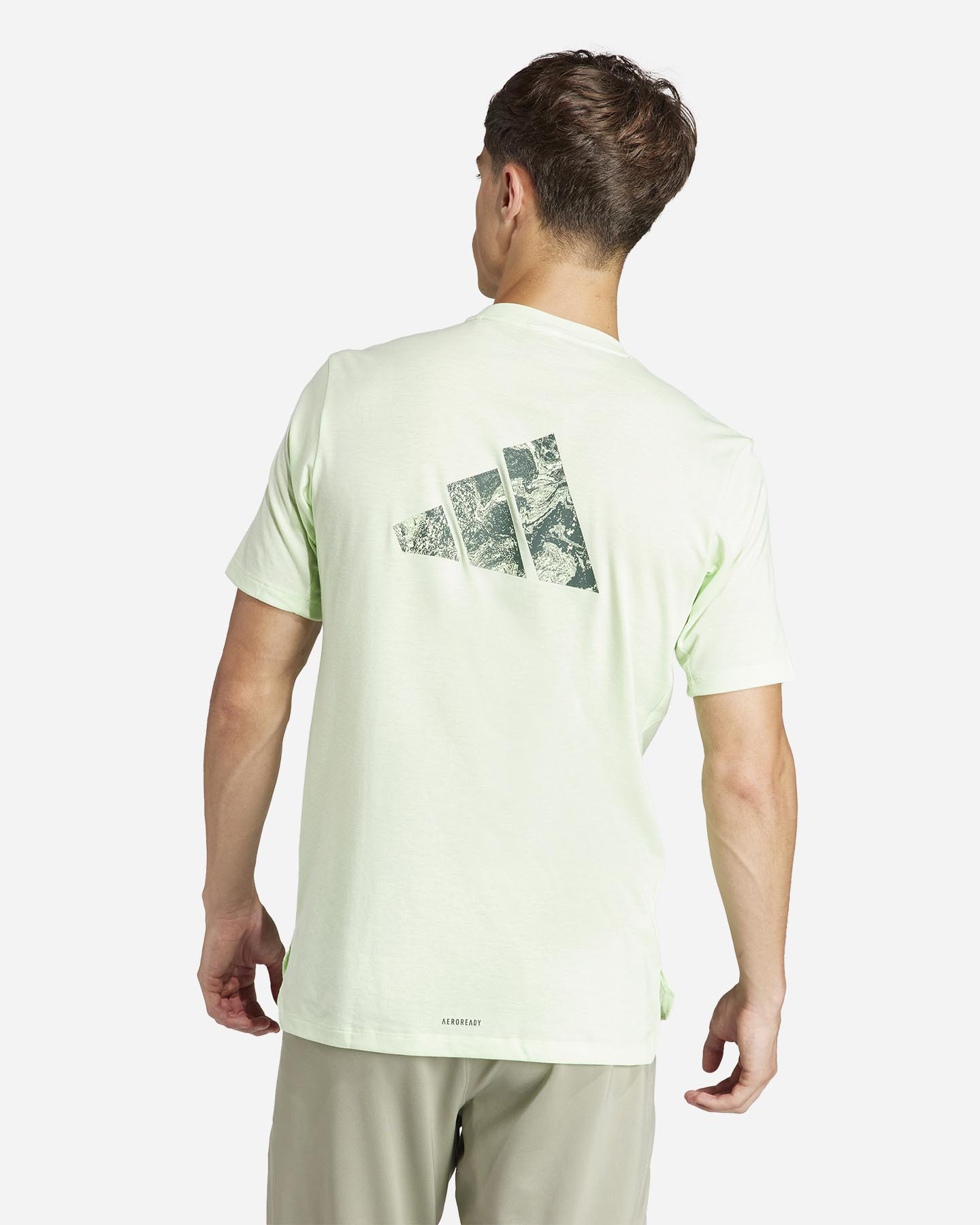 T-shirt training ADIDAS LOGO BACK M - Verde - 2 | Cisalfa Sport