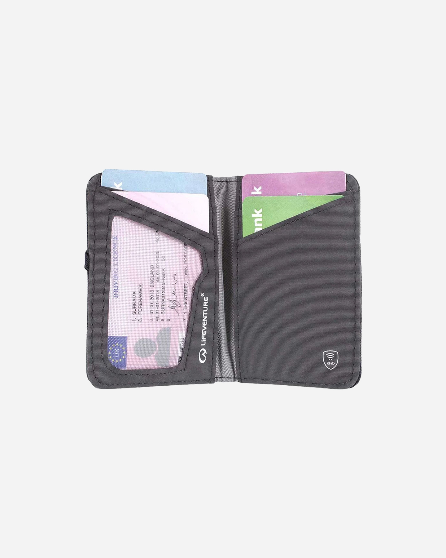Accessorio zaini LIFEVENTURE RFID CARD WALLET RECYCLED  - Blu - 1 | Cisalfa Sport