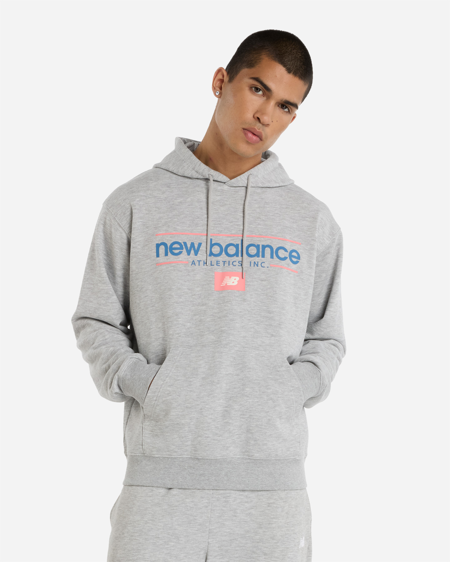 Felpa NEW BALANCE BIG LOGO M - Grigio - 0 | Cisalfa Sport