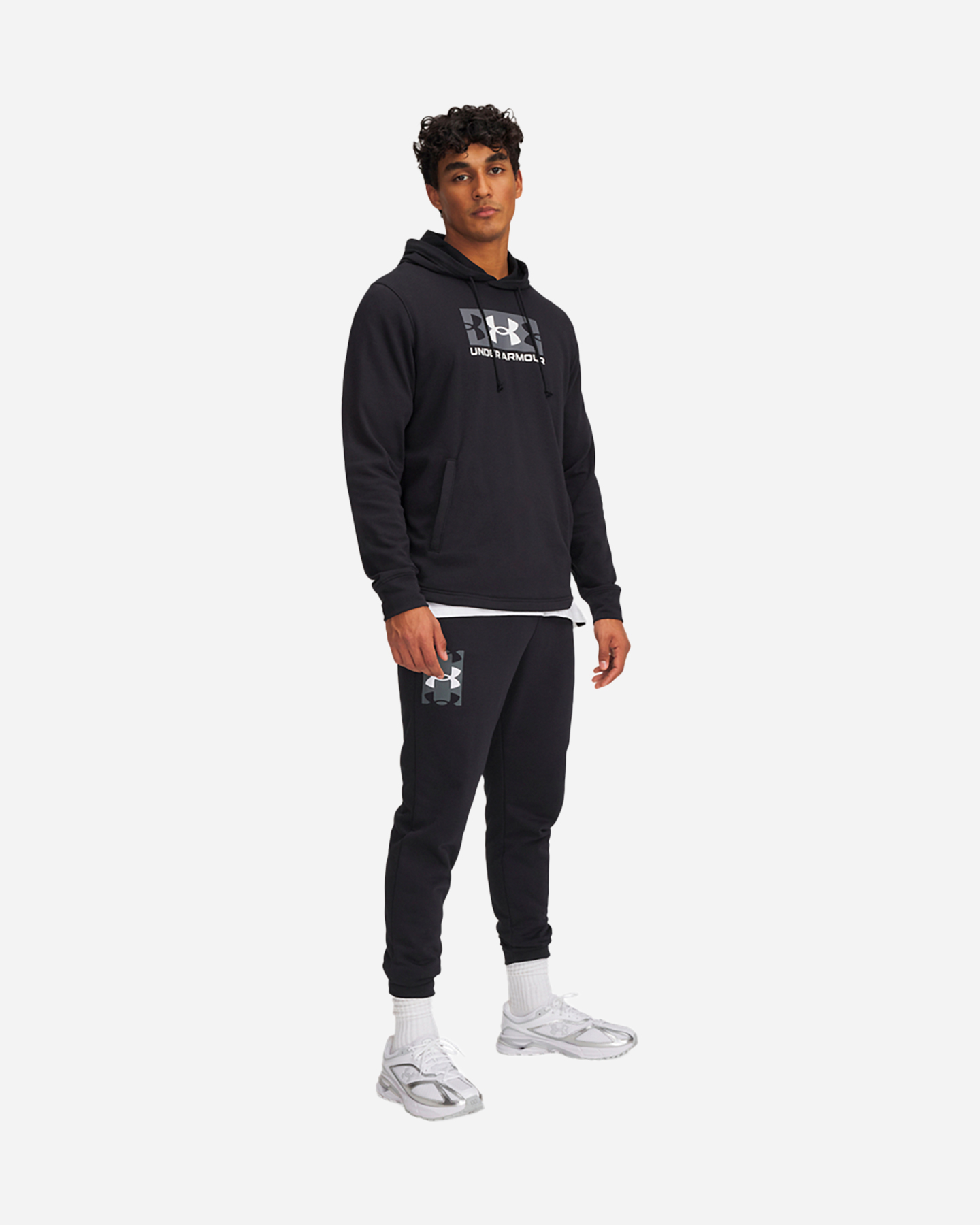Pantalone UNDER ARMOUR RIVAL TERRY LOGO M - Nero - 2 | Cisalfa Sport