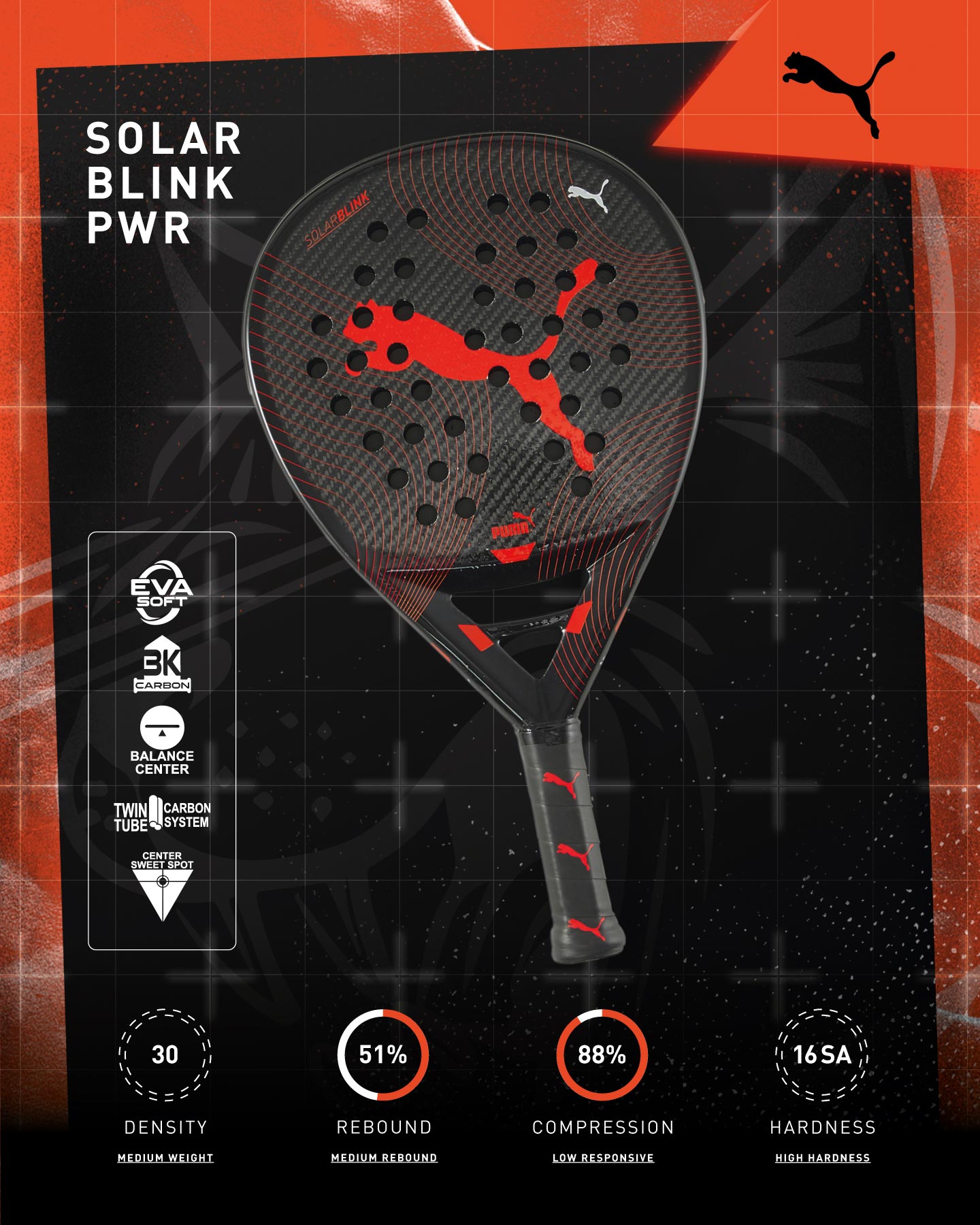 Racchetta padel principiante PUMA SOLAR BLINK PWR PADEL - 4 | Cisalfa Sport
