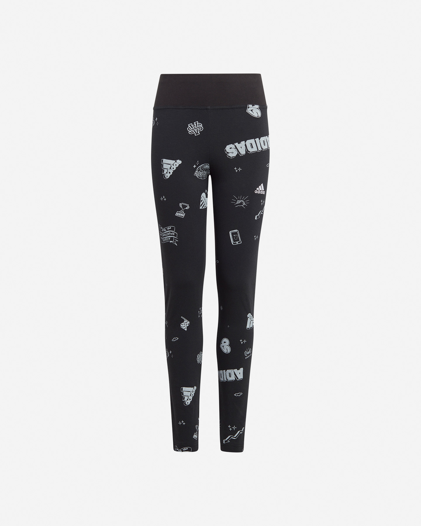 Leggings ADIDAS ALL OVER JR - Nero - 0 | Cisalfa Sport