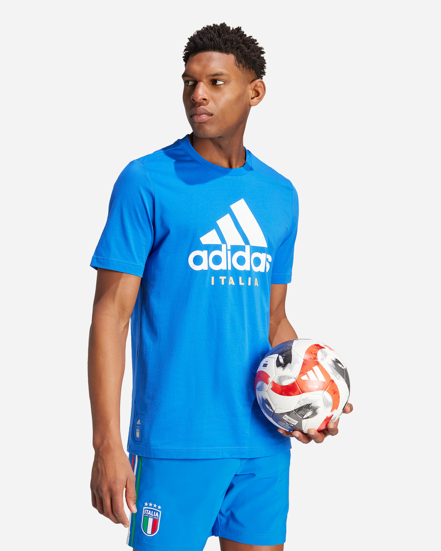 Abbigliamento calcio ufficiale ADIDAS ITALIA FIGC DNA M - Blu - 3 | Cisalfa Sport