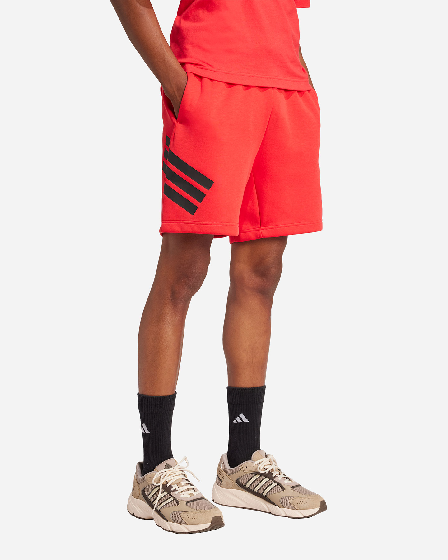 Pantaloncini ADIDAS 3STRIPES M - Rosso - 3 | Cisalfa Sport