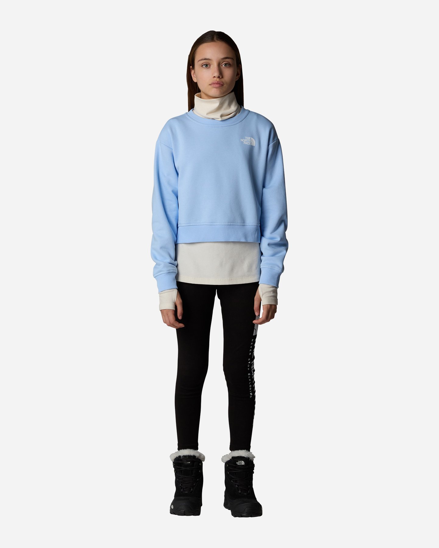 Felpa THE NORTH FACE GIRL CROP OVERSIZE JR - 4 | Cisalfa Sport