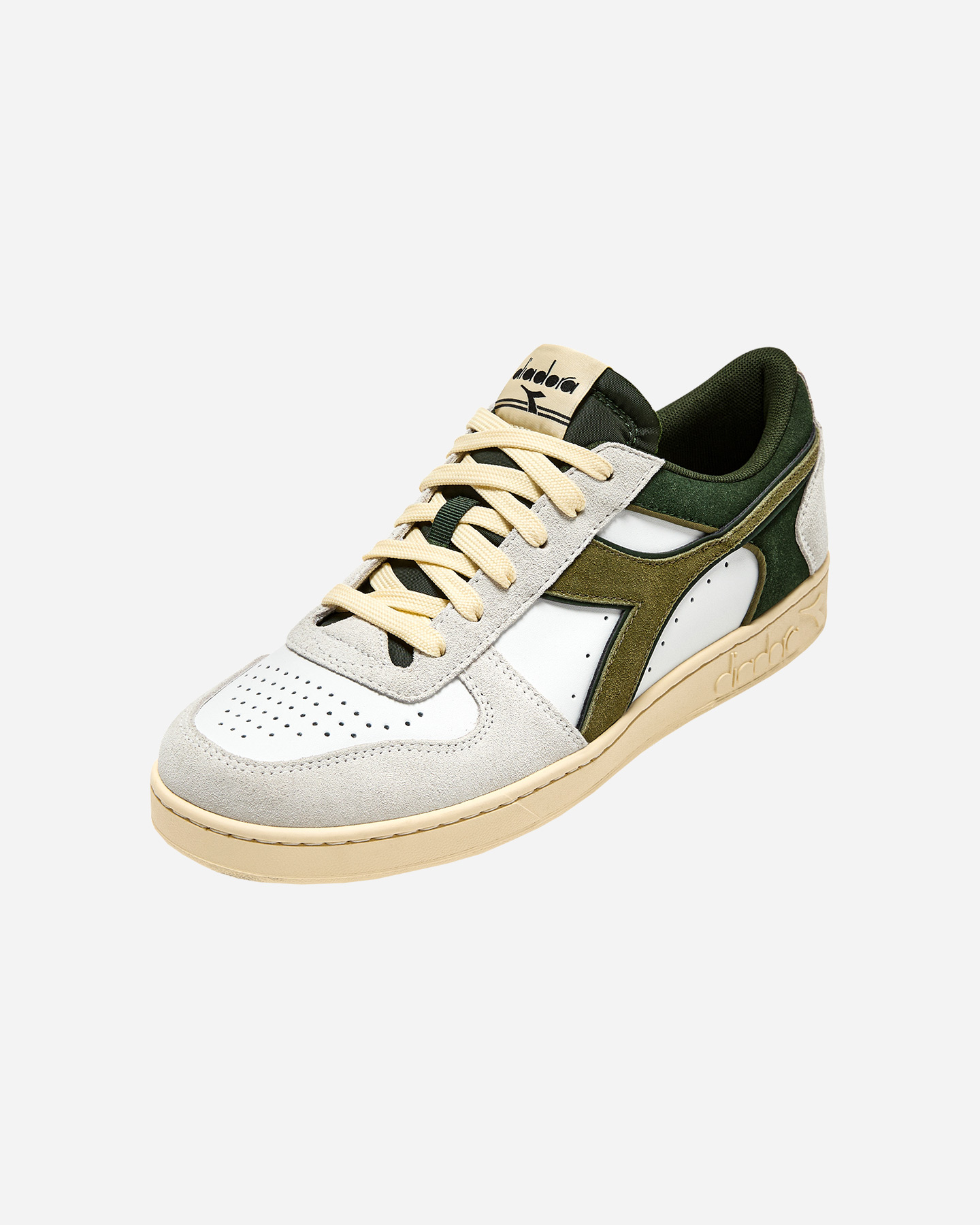 Scarpe sneakers DIADORA MAGIC BASKET LOW SUEDE LEATHER M - Bianco - 1 | Cisalfa Sport