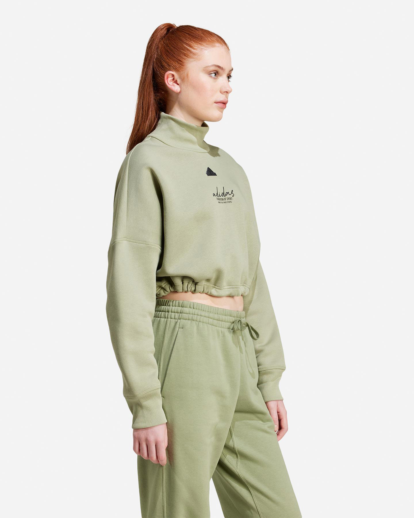 Felpa ADIDAS BRAND LOVE W - Verde - 3 | Cisalfa Sport