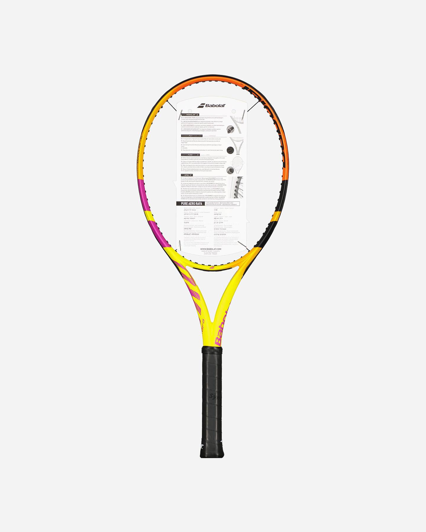 Telaio tennis BABOLAT PURE AERO RAFA 300GR - Arancione - 3 | Cisalfa Sport