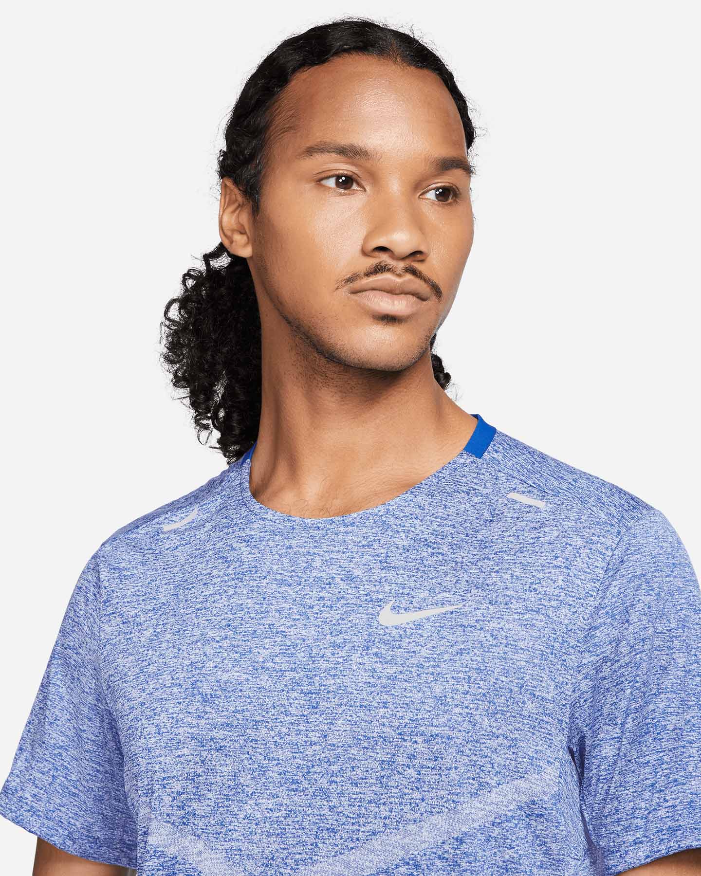 T-shirt running NIKE DRI-FIT RISE 365 M - Azzurro - 3 | Cisalfa Sport