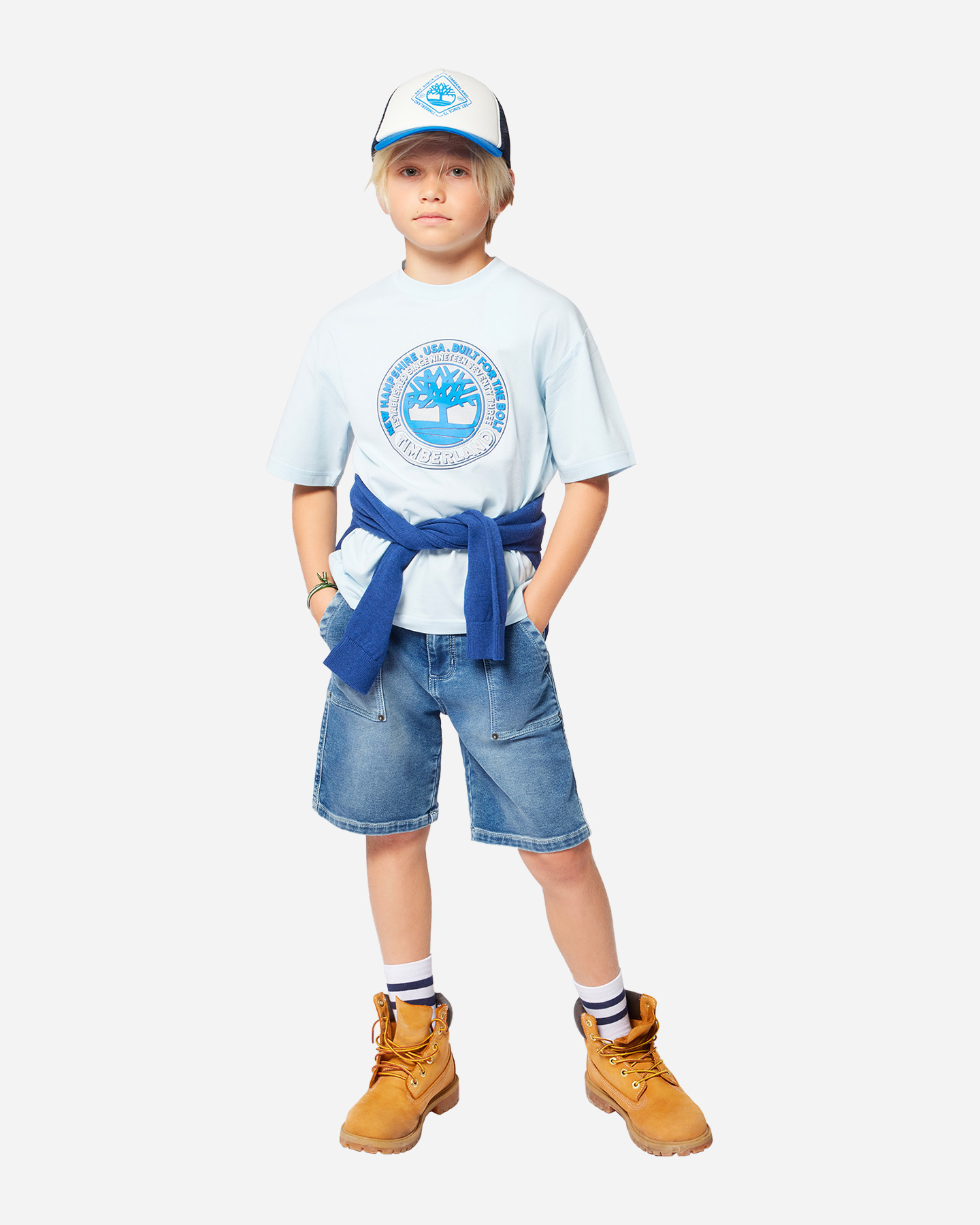 T-shirt TIMBERLAND GRAPHIC TREE JR - Azzurro - 2 | Cisalfa Sport