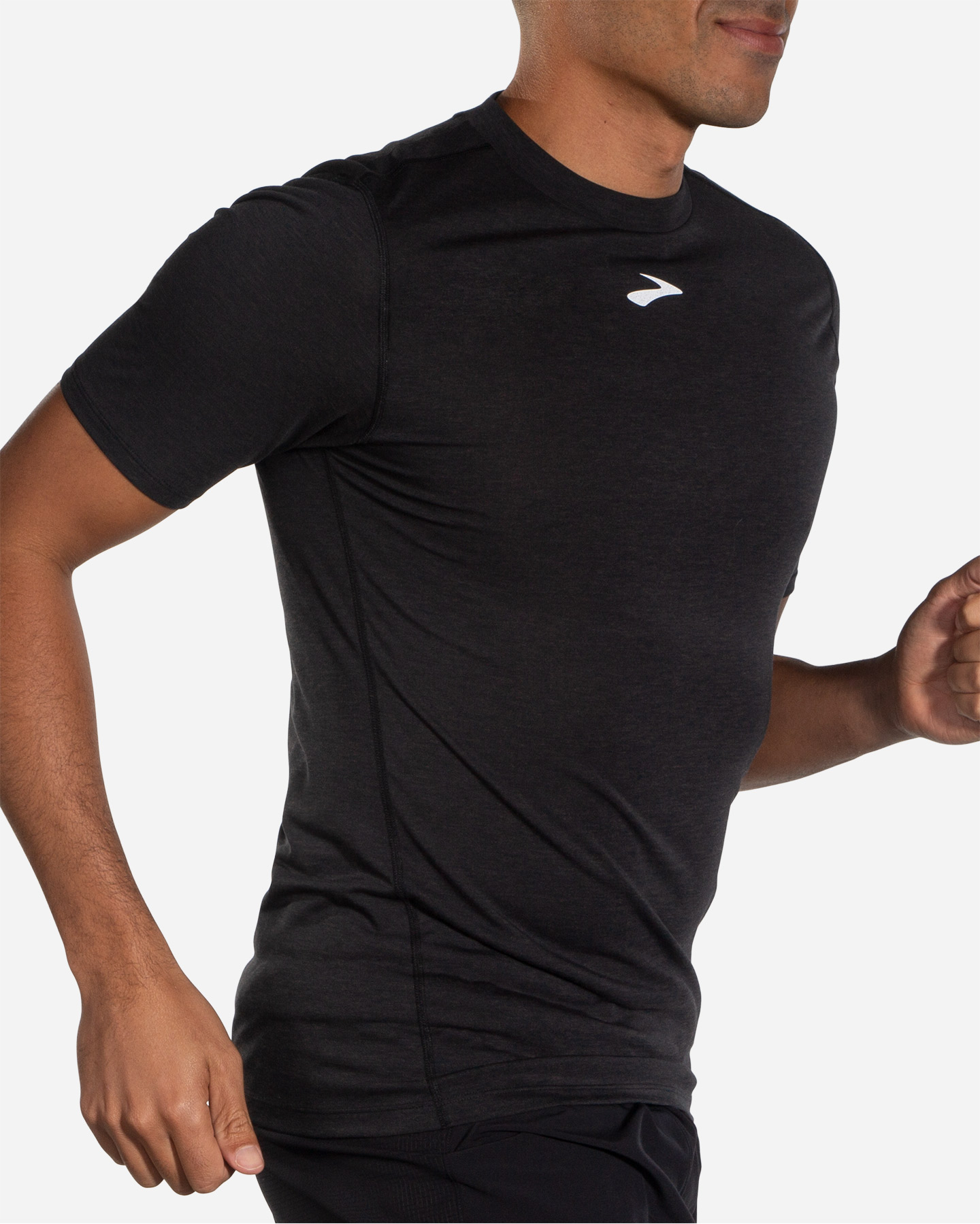 T-shirt running BROOKS HIGH POINT M - Nero - 4 | Cisalfa Sport